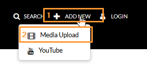 Add New menu's Media Upload button.