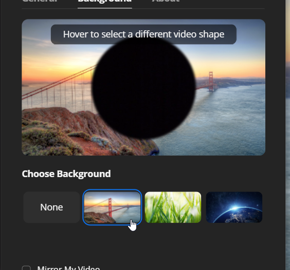 zoom virtual background web client