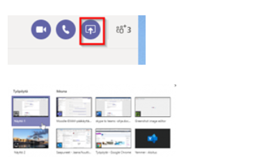 Sharing-icon in Teams.