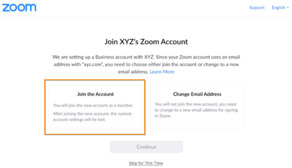 zoom account consolidation