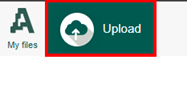 My Files and Upload button next to each other in the upper left corner of the page.