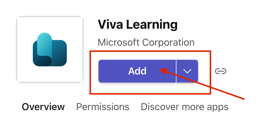 Viva learning add-button.