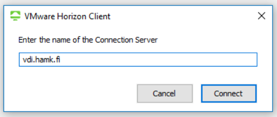 Enter the name of the Connection Server
